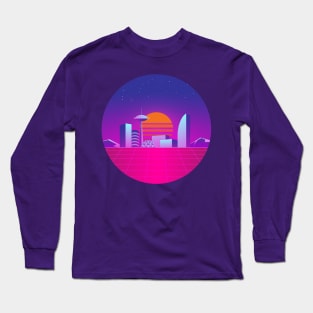 Synthwave 80's neon Long Sleeve T-Shirt